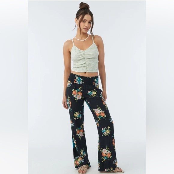 🔆O’Neill🔆 JOHNNY CORALINA WIDE LEG BEACH PANTS FLORAL elastic waist - Picture 7 of 15